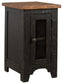 Valebeck - Black / Brown - Chair Side End Table