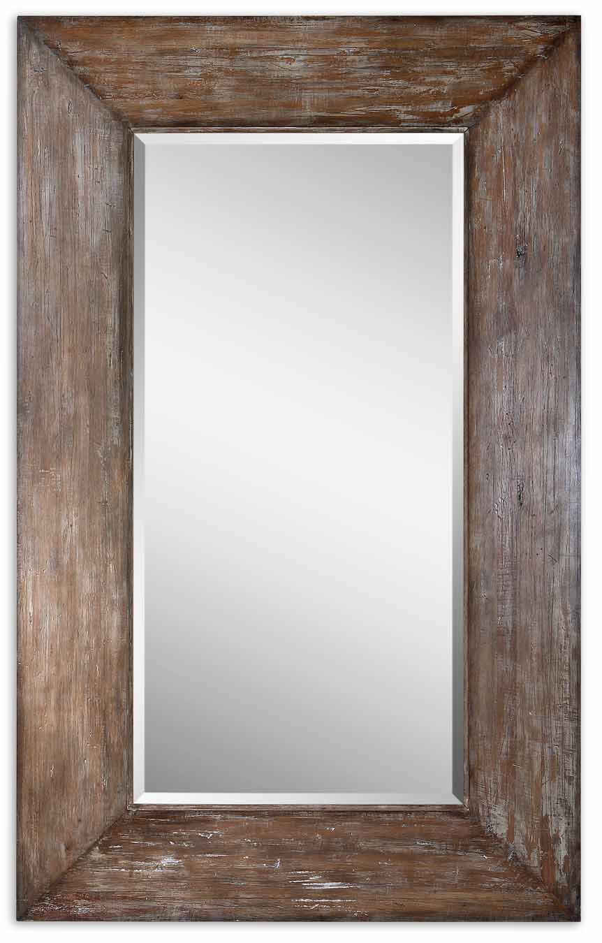 Langford - Large Wood Mirror - Dark Brown