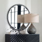 Taza - Round Iron Mirror - Dark Gray