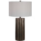 Khalio - Gun Metal Table Lamp - Dark Brown