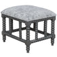 Estes - Faux Cow Hide Small Bench - Gray