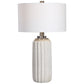 Azariah - Crackle Table Lamp - White