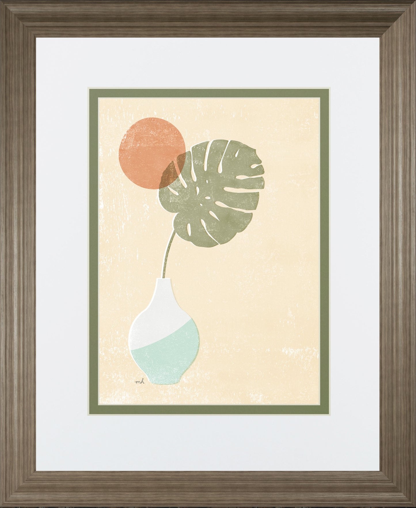 Sun Palm I Mint By Moira Hershey - Beige