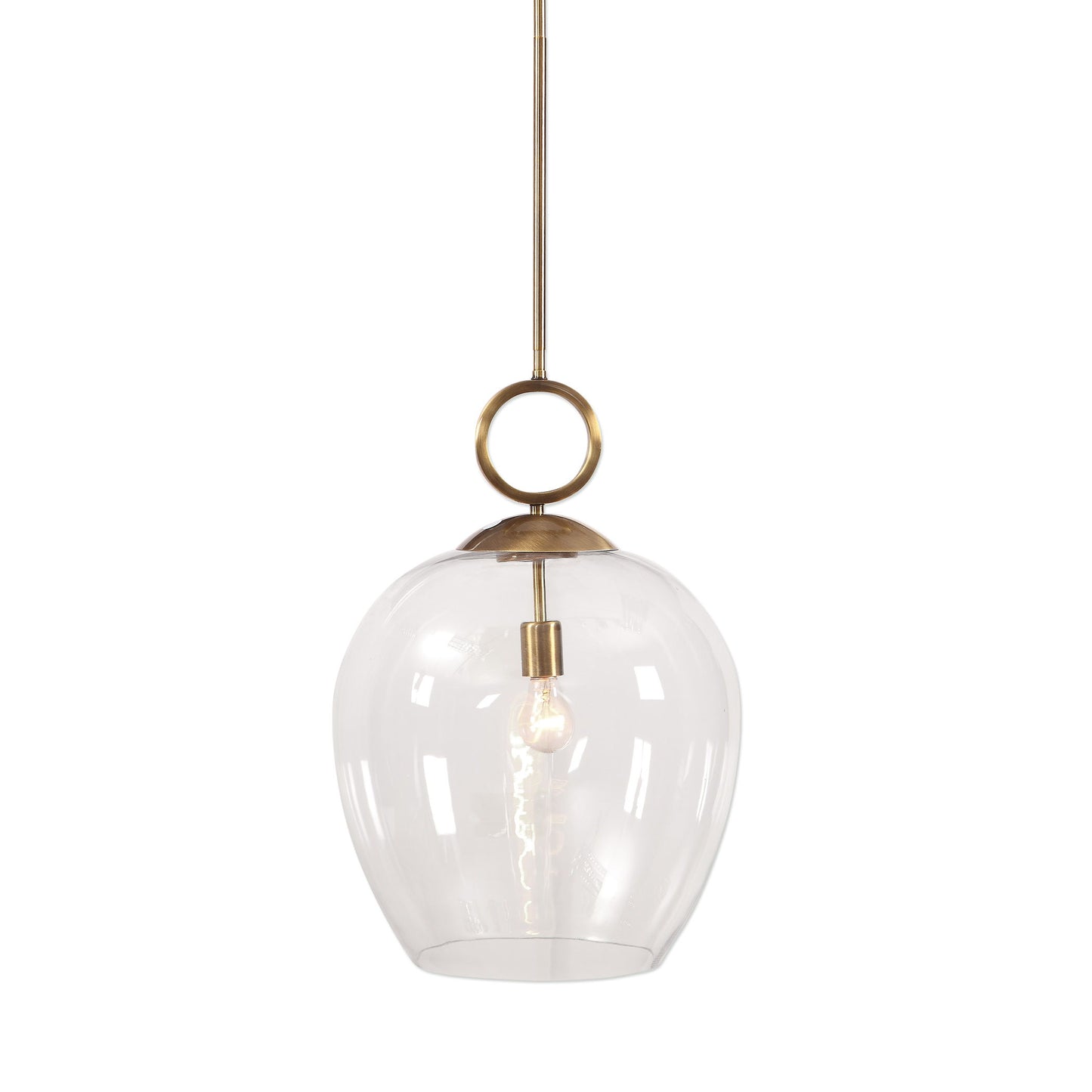 Calix - Large Blown Glass 1 Light Pendant - White