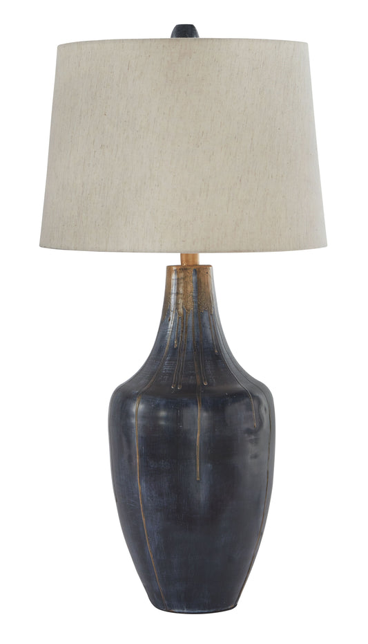 Evania - Indigo - Metal Table Lamp