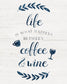 Framed Small - Between Coffee And Wine By Natalie Carpentieri - Pearl Silver