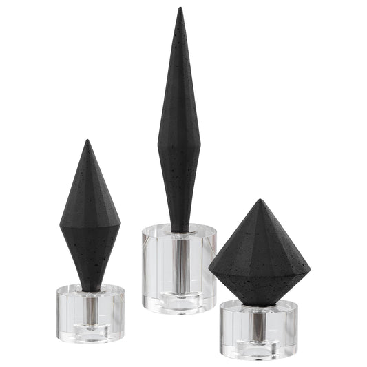 Alize - Sculptures (Set of 3) - Black