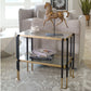 Kentmore - Glass Side Table - Black & Gold