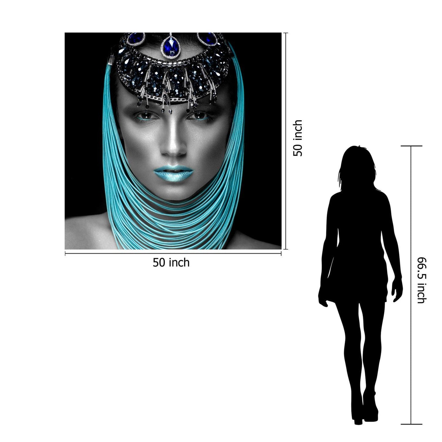 Temp Glass With Foil - Lady Pharaoh - Blue