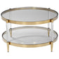 Kellen - Glass Coffee Table - Gold