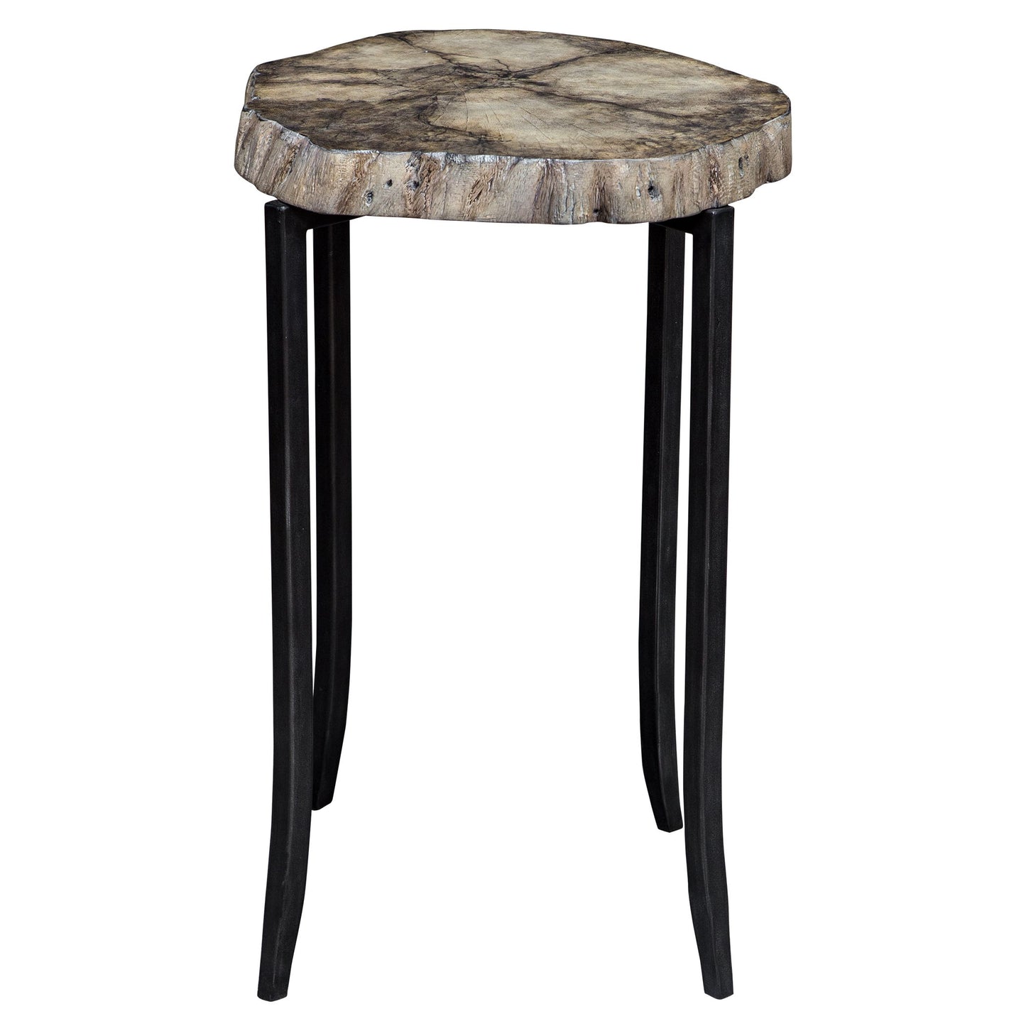 Stiles - Rustic Accent Table - Light Brown & Black