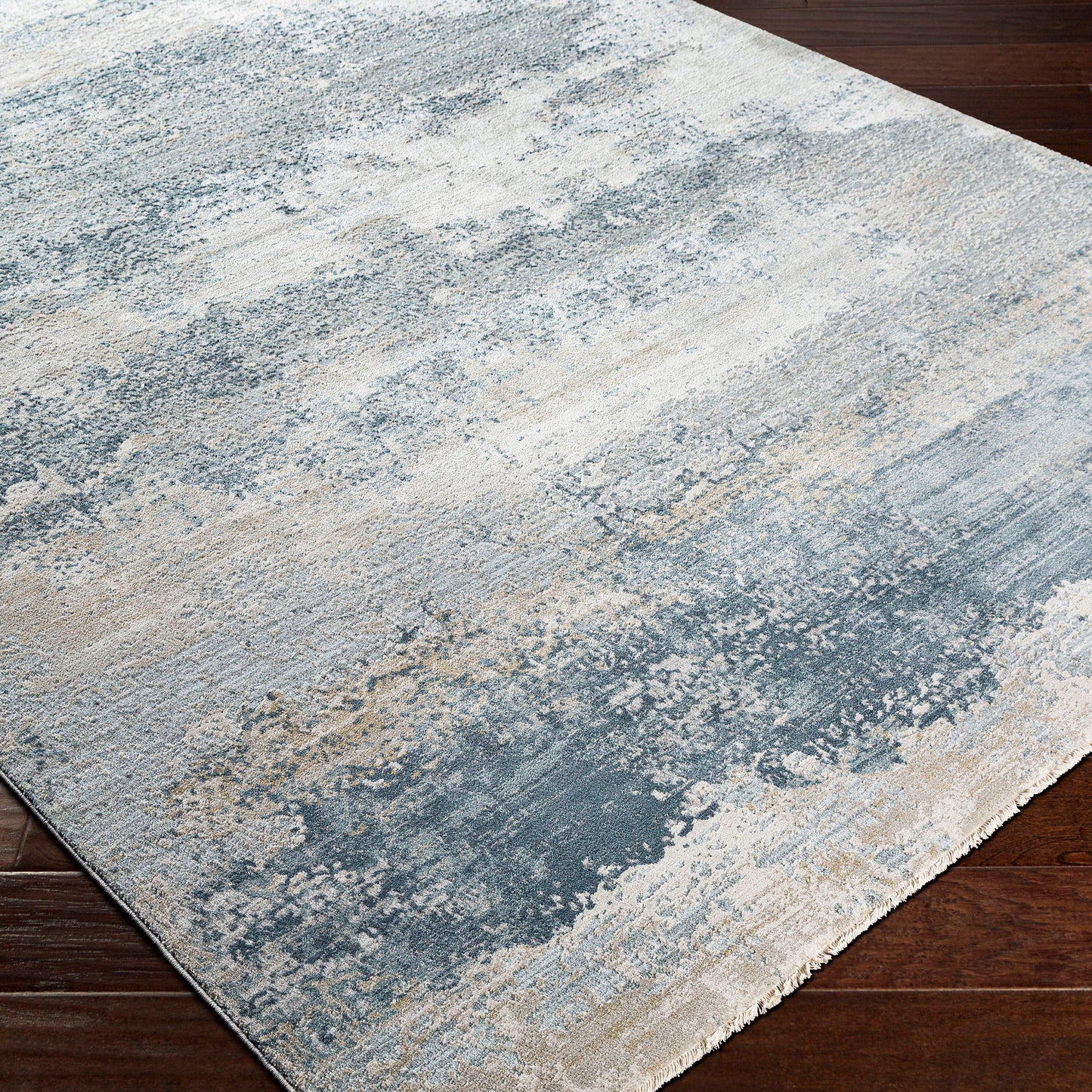 Bremen - Modern 5 X 7.5 Rug - Pearl Silver & Blue