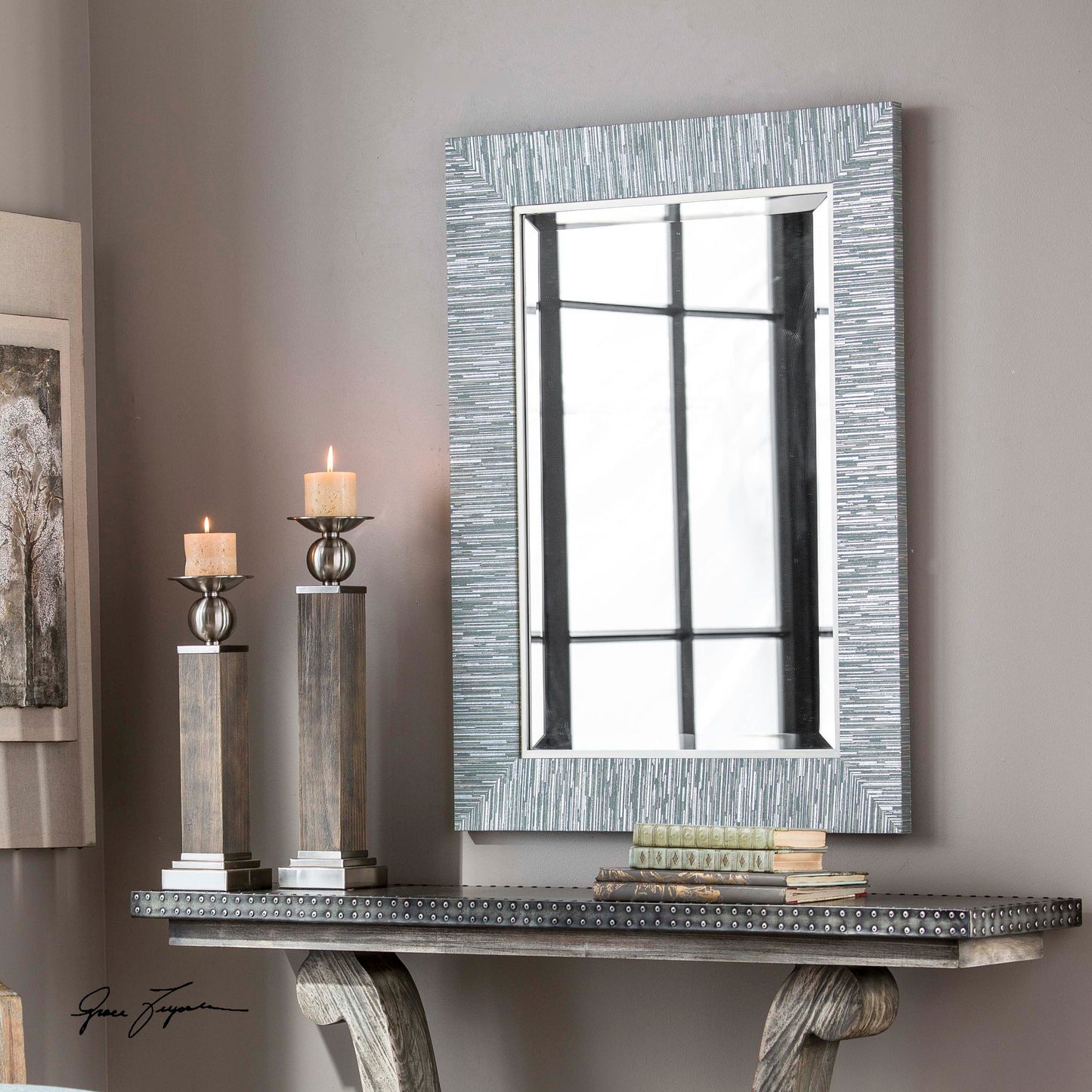 Belaya - Wood Mirror - Gray