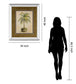 Potted Palm Il - Mirror Framed Print Wall Art - Green