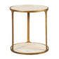 Clench - Brass Side Table - Beige