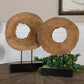 Ashlea - Wooden Sculptures (Set of 2) - Light Brown & Black