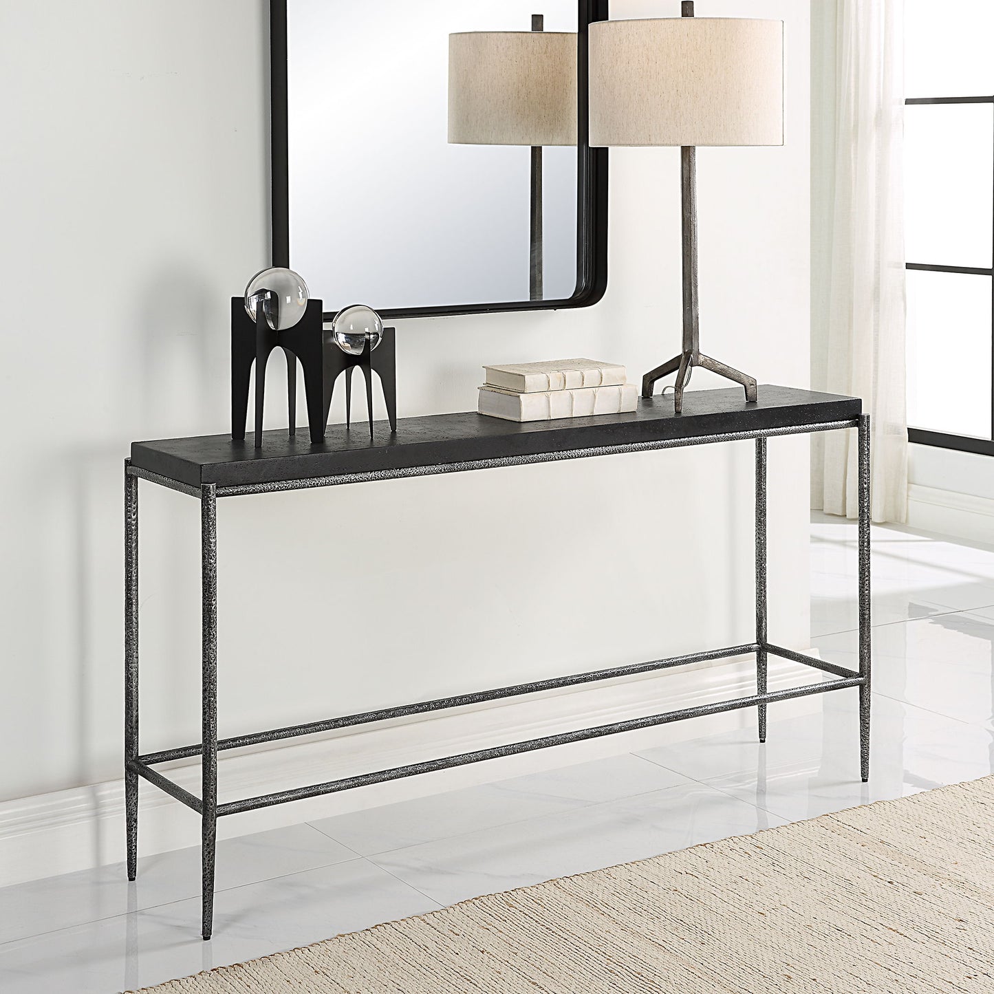 Crescendo - Concrete Console Table - Black